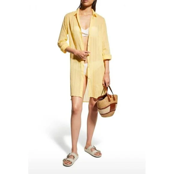 PQ Shea Cover Up Button Down Citrine Yellow Size XS/S - Picture 7 of 12